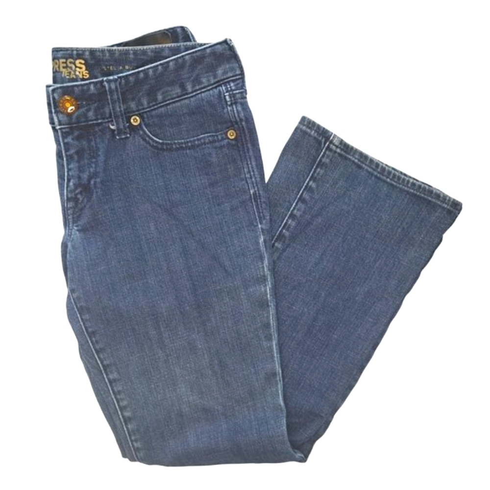 Express Stella Bootcut Dark Wash Jeans Size 4S Short